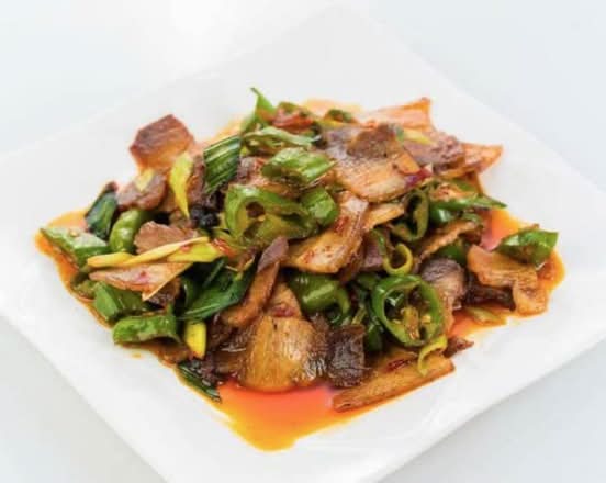 Twice-cooked pork belly rice  川香回锅肉饭